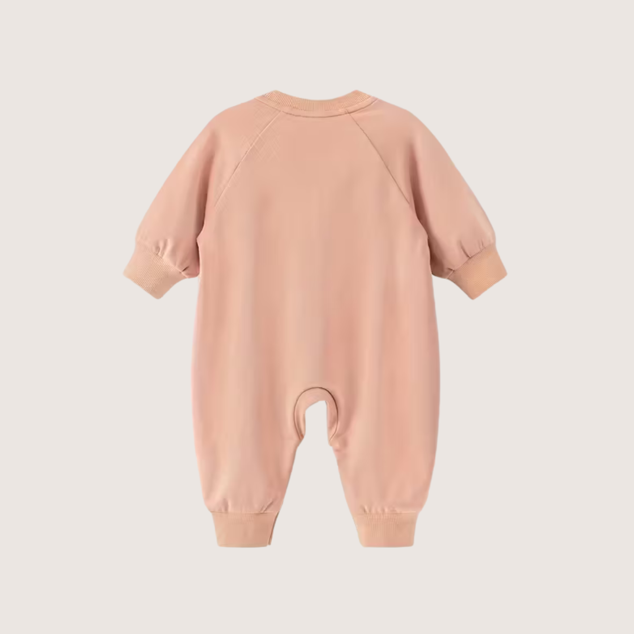 Baby and Toddler Fleece Romper – Soft Long-Sleeve Cow-Print Onesie, Warm Winter Outfit in Light Pink - Emilie Bramly
