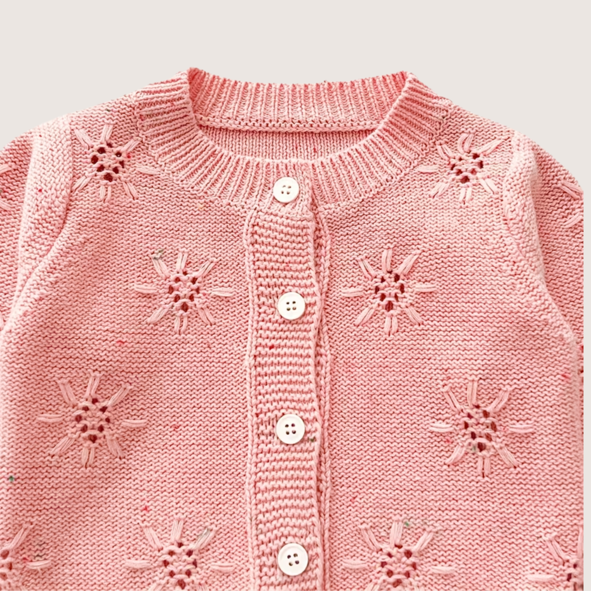 Two-Piece Baby Girl Knit Set – Soft 100% Cotton Sweater & Suspender Pants