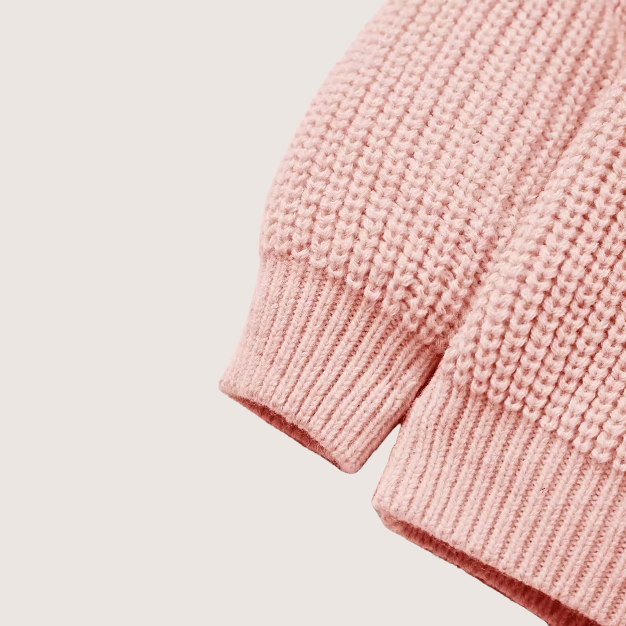 Baby Girl Ribbed Knit Sweater – Soft, Warm & Timeless Everyday Essential - Emilie Bramly