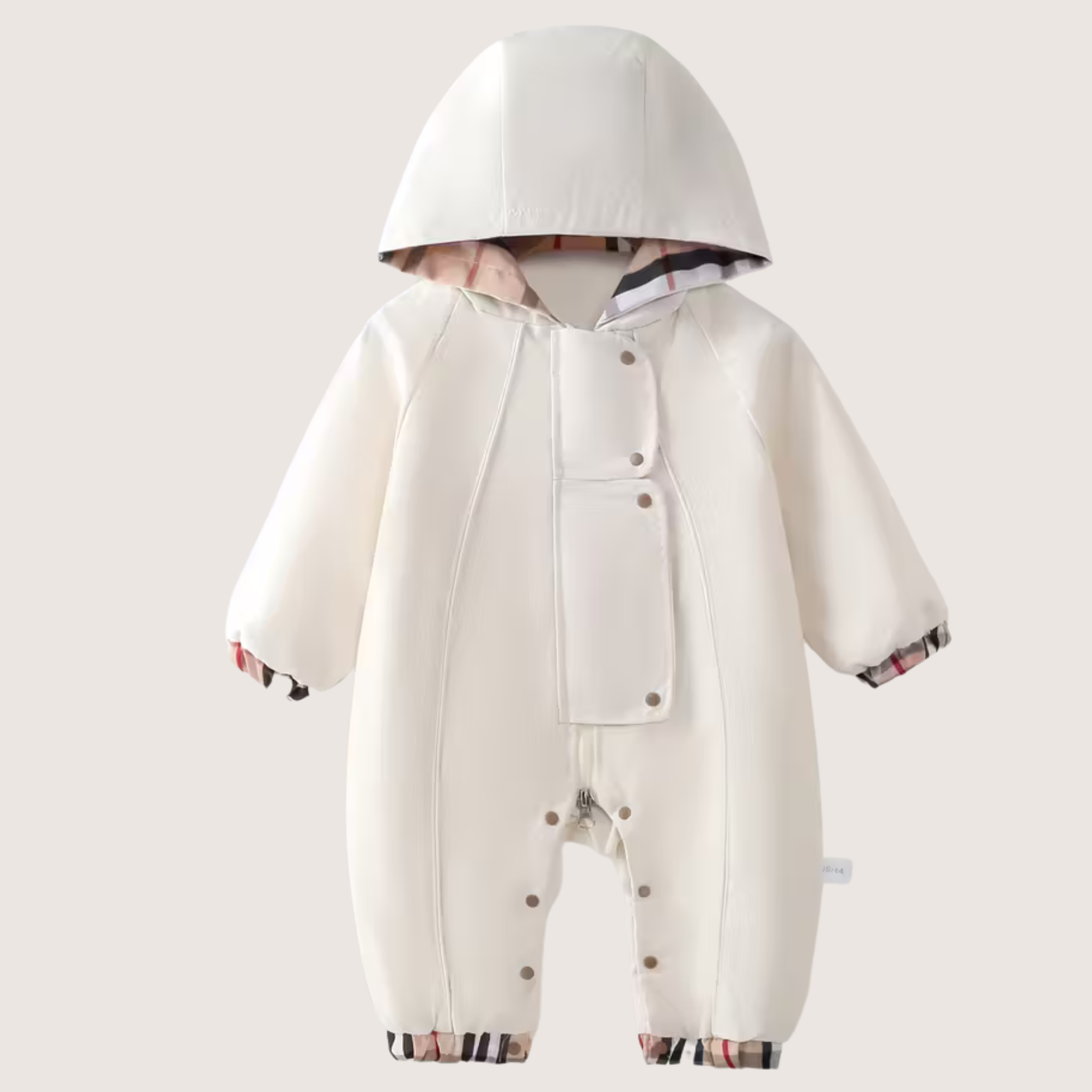 Baby Casual Hooded Romper – Windproof Two-Layer Design, Long Sleeve, Spring/Fall Outdoor Outfit - Emilie Bramly