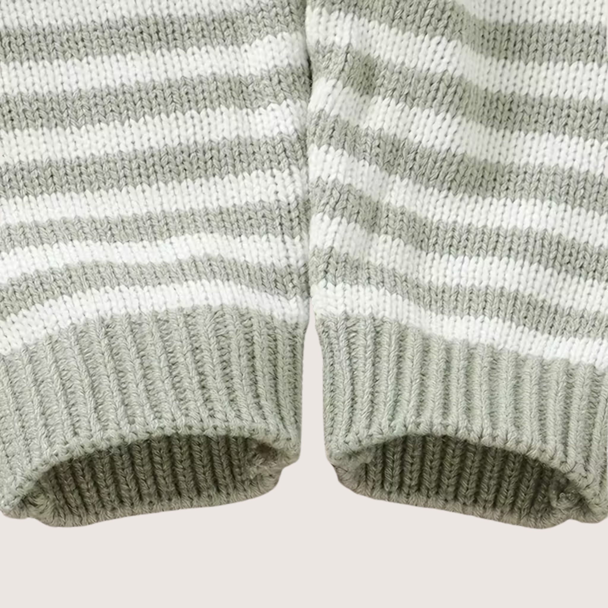 Striped Knit Romper with Contrast Pockets, Soft Winter Essential