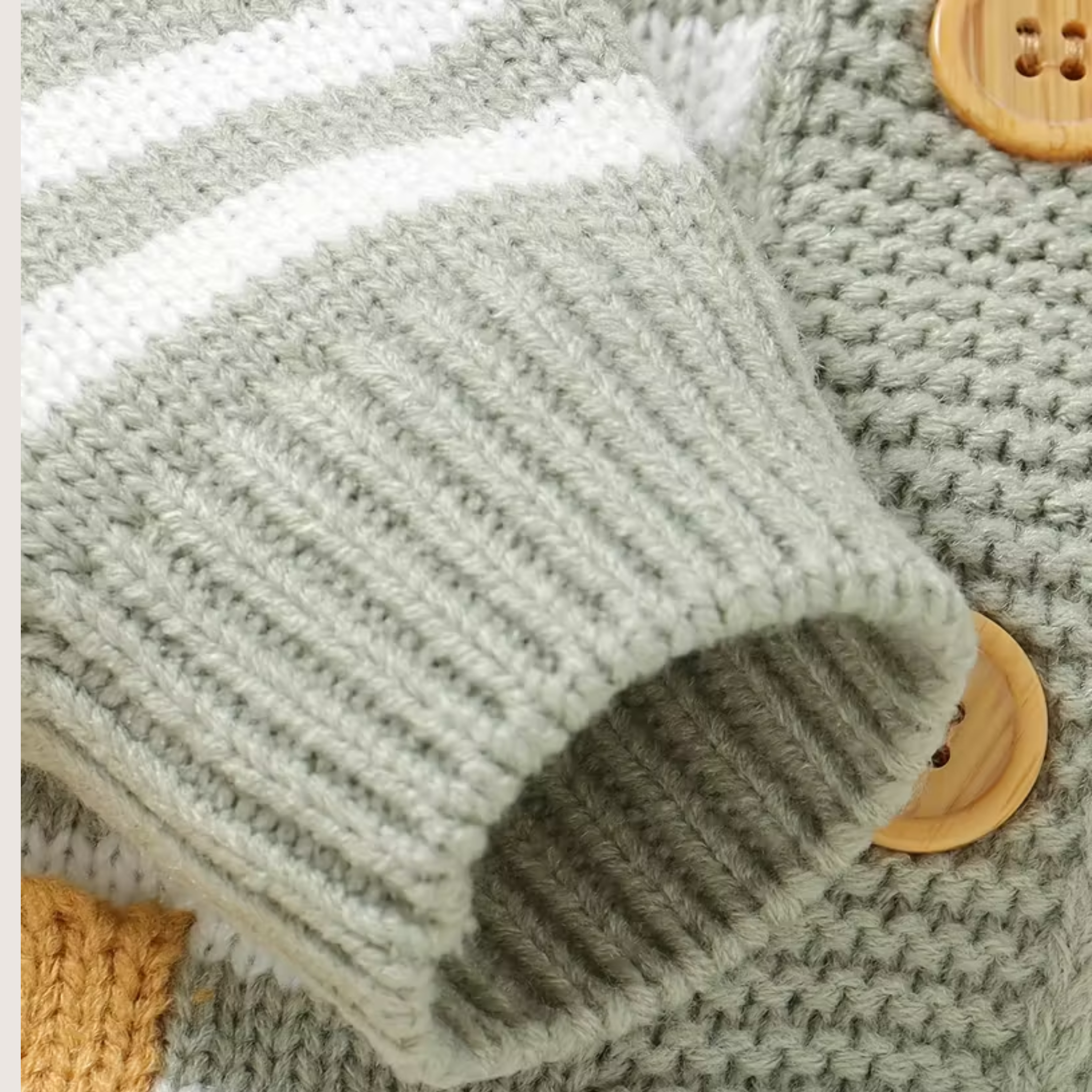 Striped Knit Romper with Contrast Pockets, Soft Winter Essential