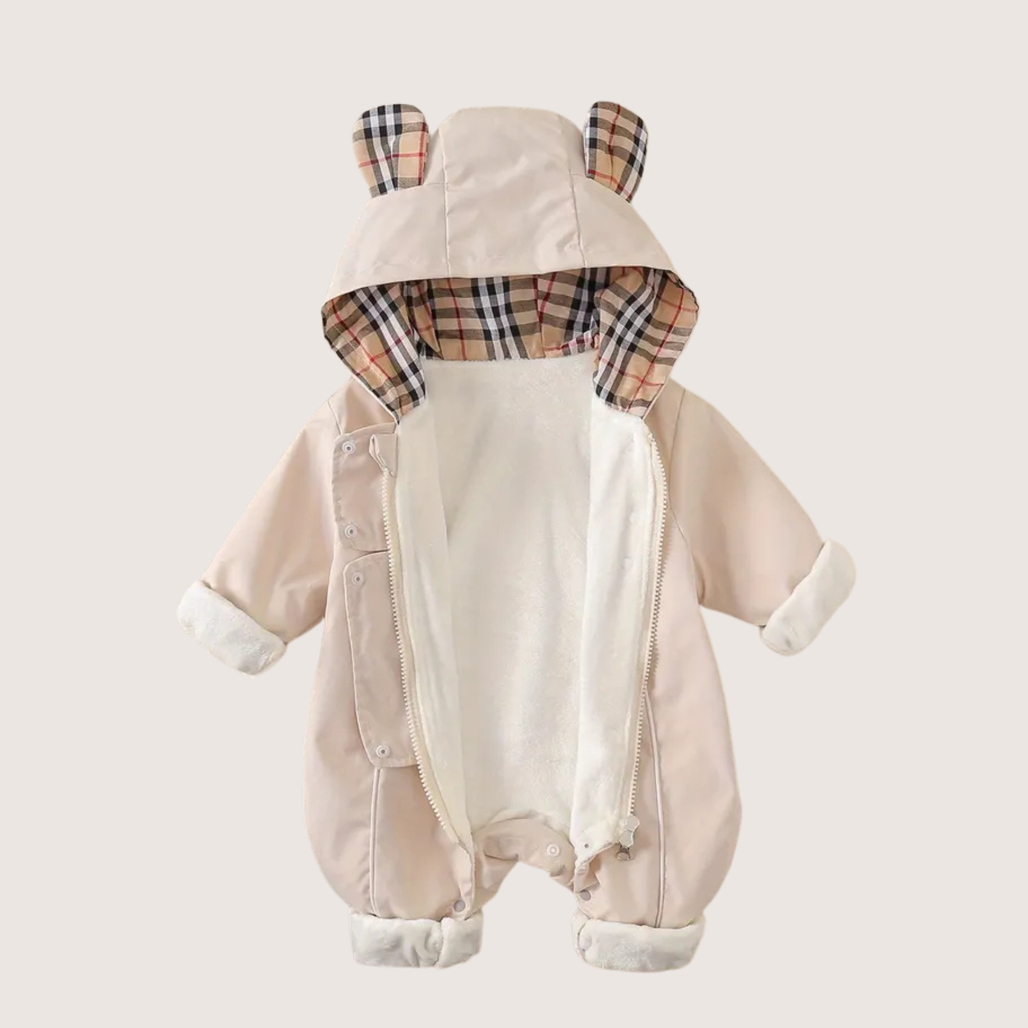 Trench-Coat Snowsuit for Babies – Classic Style Meets Winter Warmth