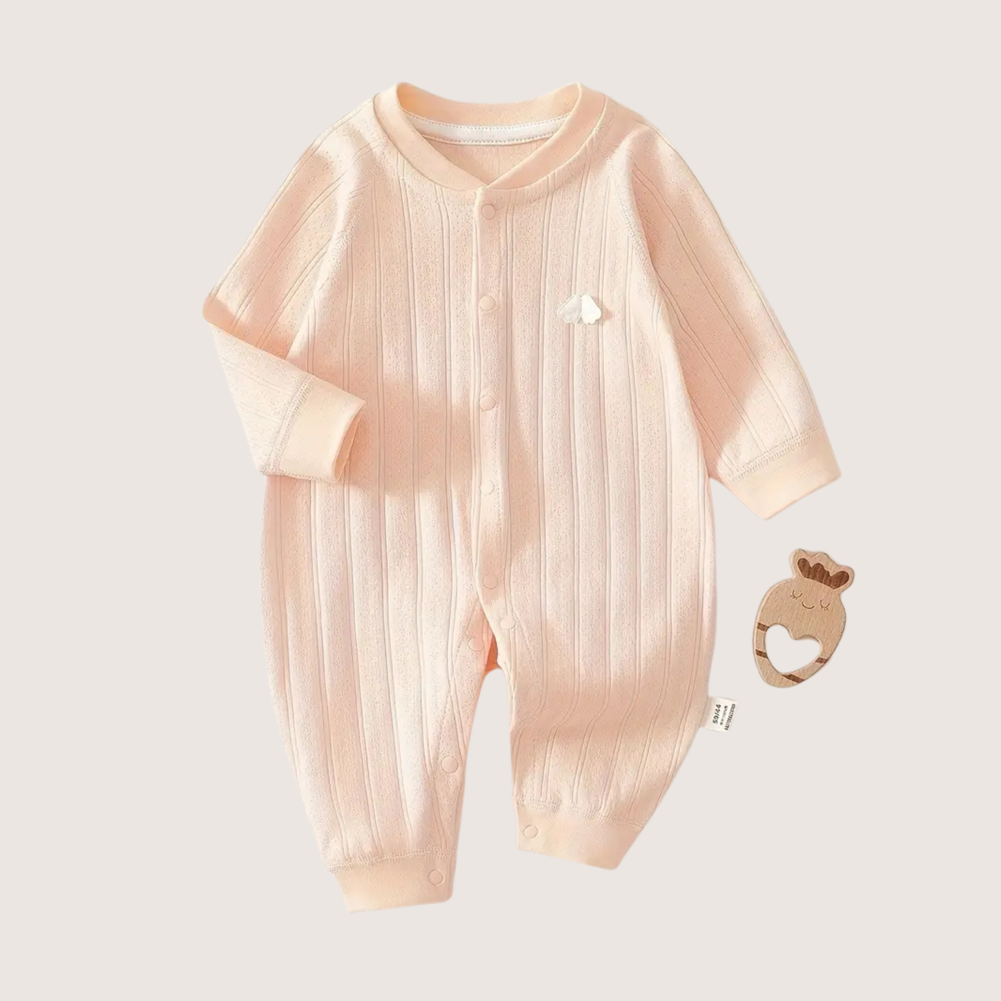 Peach Baby Onesie with Angel Wings – Newborn Clothes for All Seasons