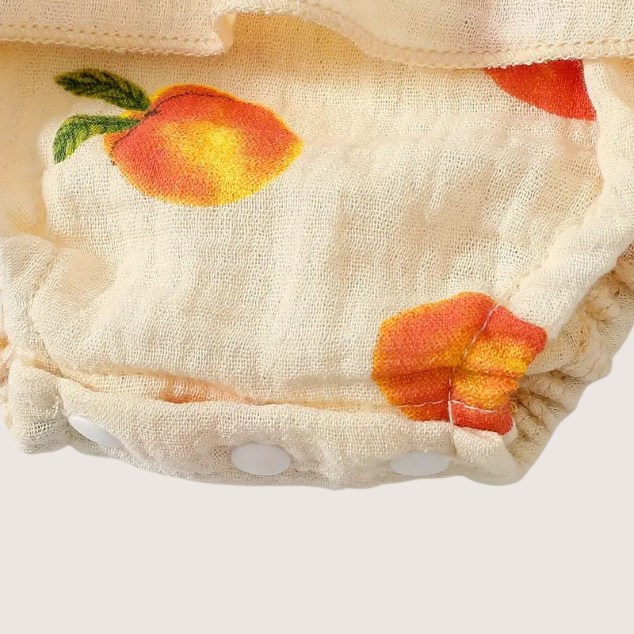 Charming Peach Print Dress Set for Baby Girls – Comfort Meets Style!